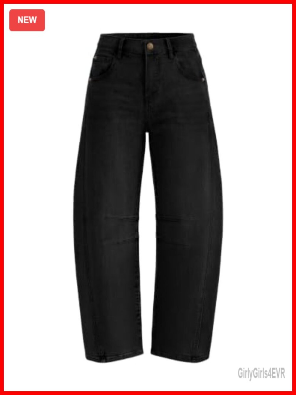 Women's High Waisted Wide Leg Barrel Jeans Ankle Pants